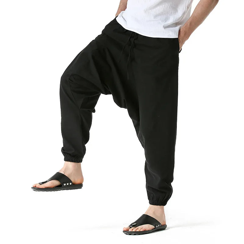 Cotton and Linen Harem Pants