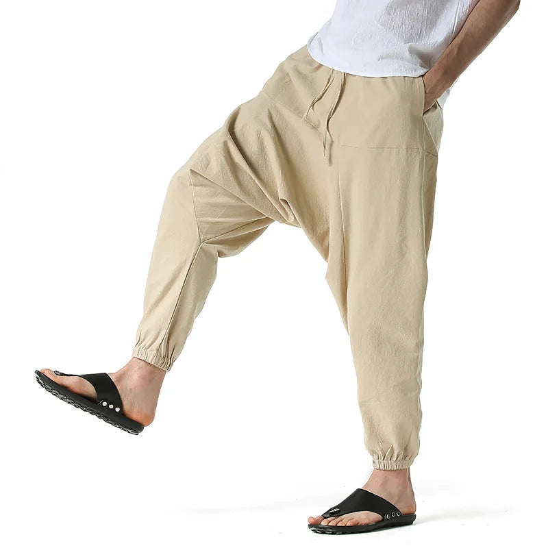 Cotton and Linen Harem Pants