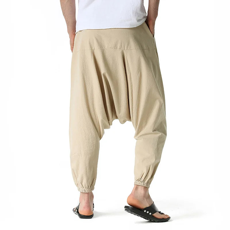 Cotton and Linen Harem Pants