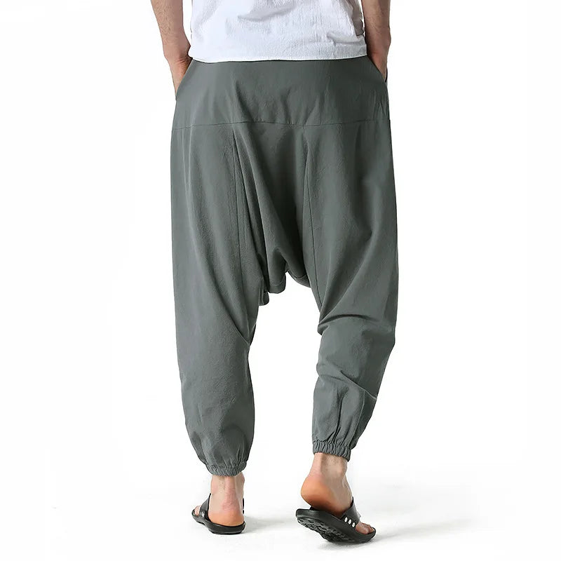 Cotton and Linen Harem Pants