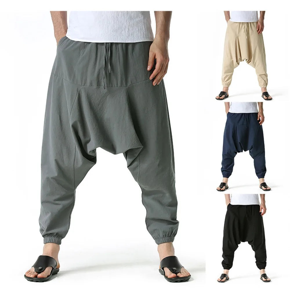 Cotton and Linen Harem Pants