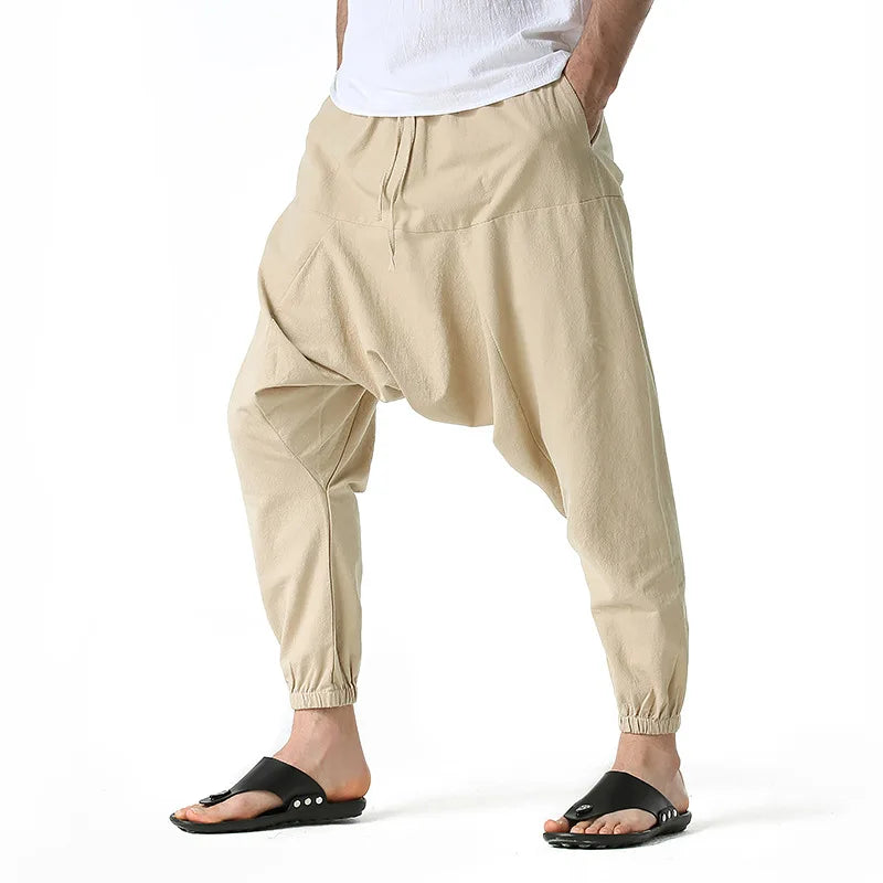 Cotton and Linen Harem Pants