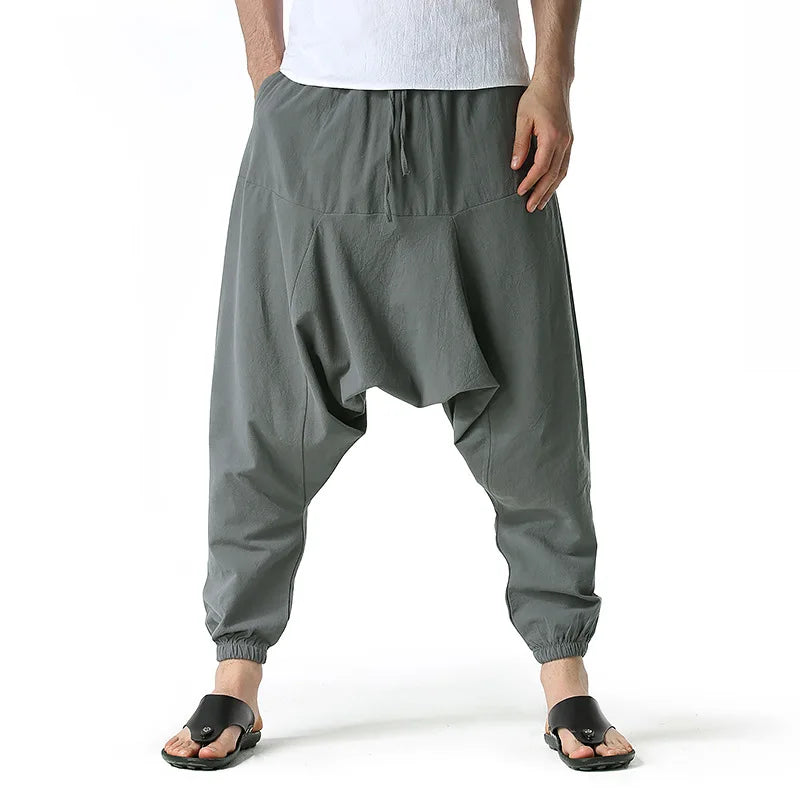 Cotton and Linen Harem Pants