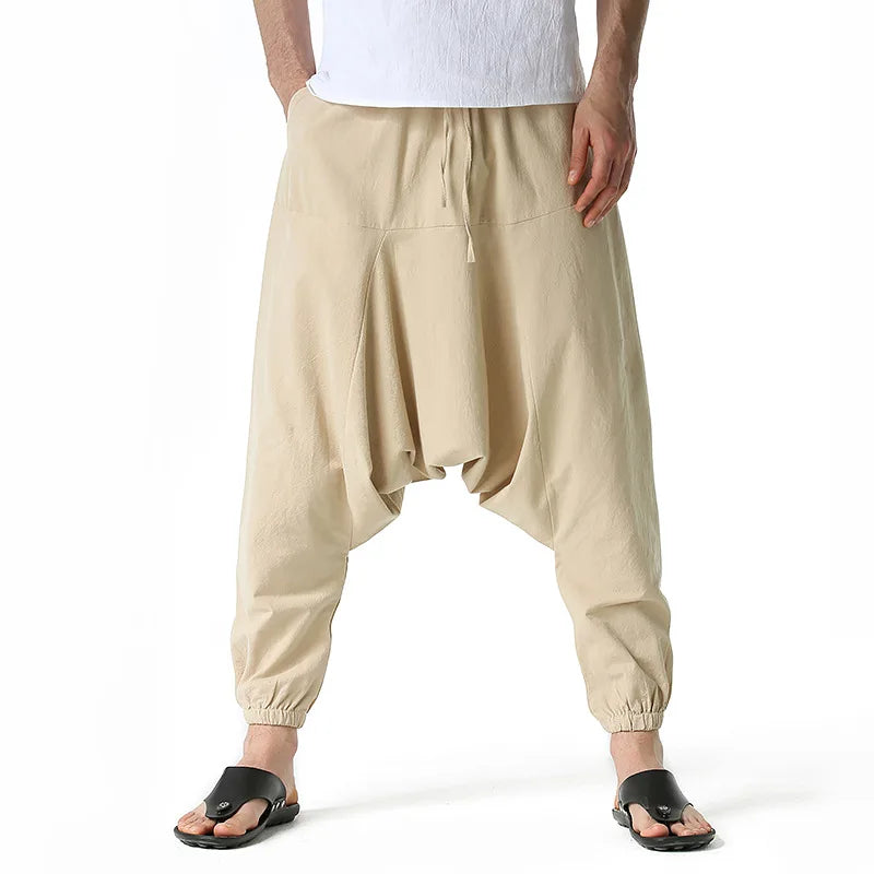 Cotton and Linen Harem Pants