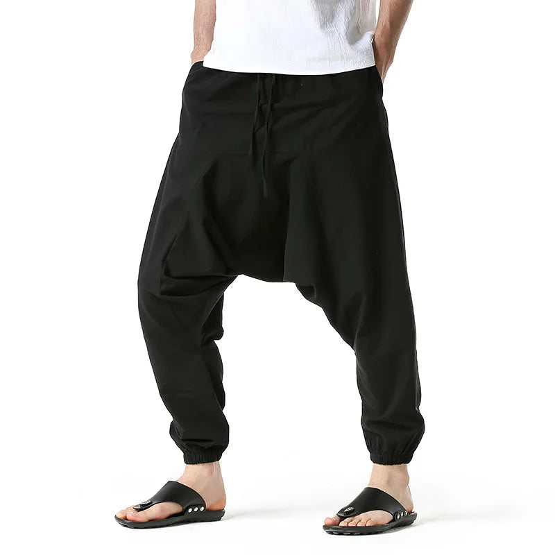 Cotton and Linen Harem Pants