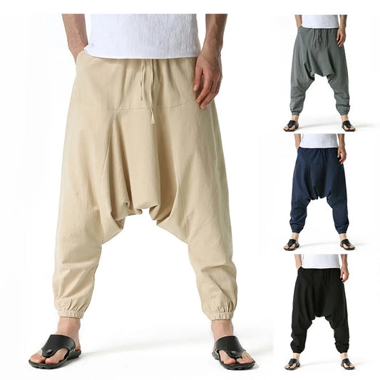 Cotton and Linen Harem Pants