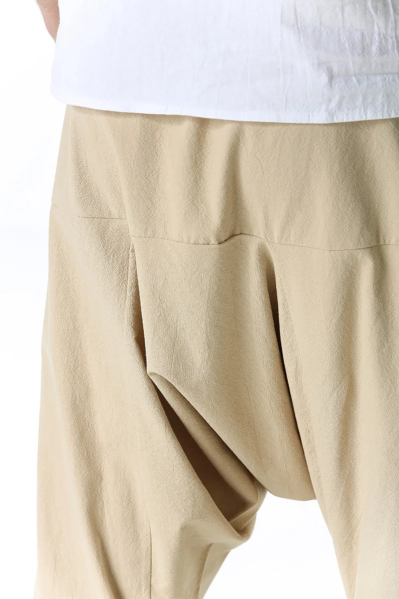 Cotton and Linen Harem Pants