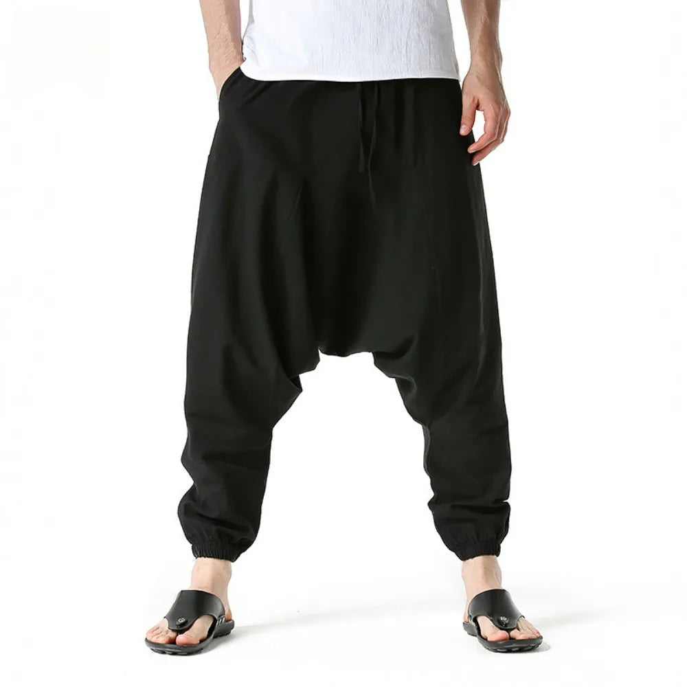 Cotton and Linen Harem Pants